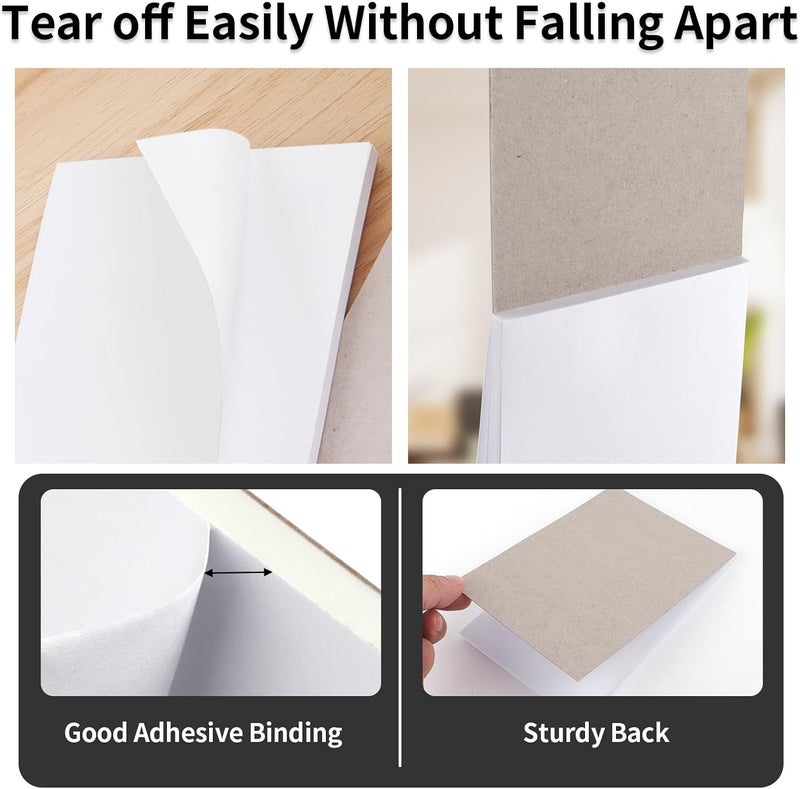 Hoiny Note Pads 3x5 In, 8 Pack Blank Notepad, White Scratch Pads for Writing, 50 Sheets Per Memo Pad for Jotting Down Quick Notes, Pads of Paper for Grocery and Shopping Lists, Small Server Notebook - Image 3